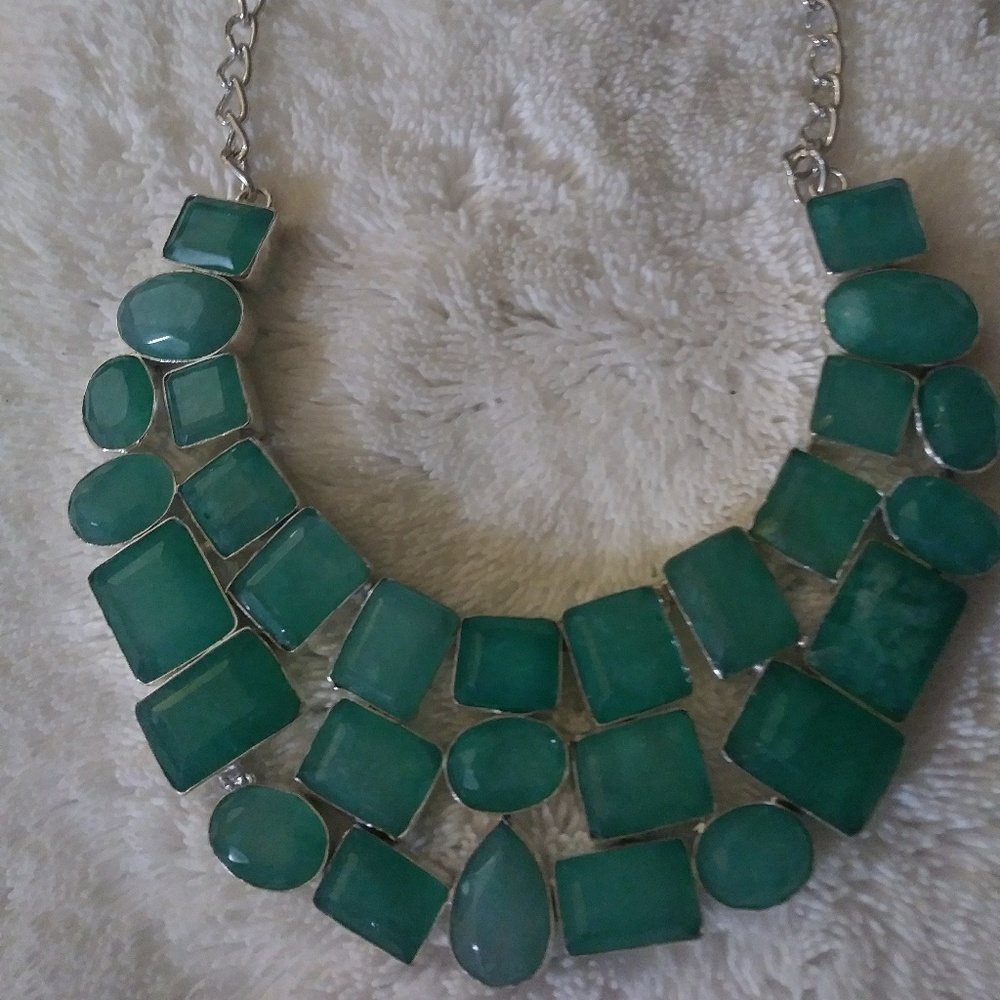 Rare Blue Chalcedony 925 Silver Necklace💙 - Picture 2 of 5